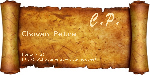 Chovan Petra névjegykártya